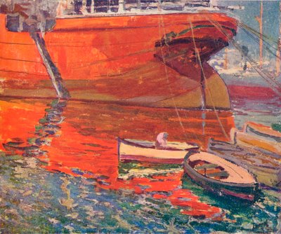 La nave rossa, Barcellona, c1915 da Rafael Forns y Romans