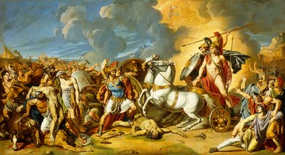 Una Scena dalle Guerre di Troia da Rafaelle Calliano
