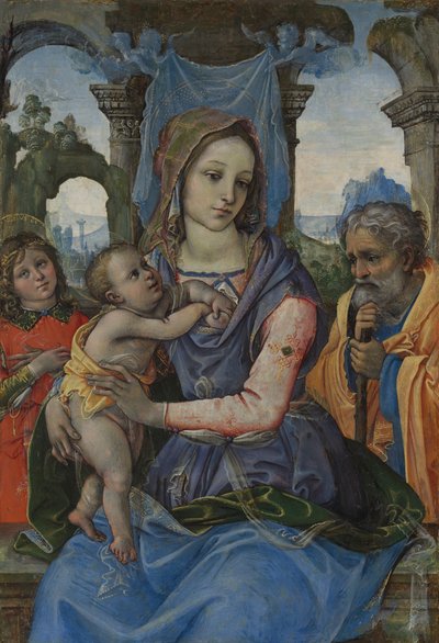 Madonna col Bambino con San Giuseppe e un angelo da Raffaellino del Garbo