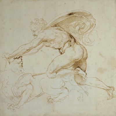 Ercole che sopraffà un leone da Raffaello Sanzio Raphael