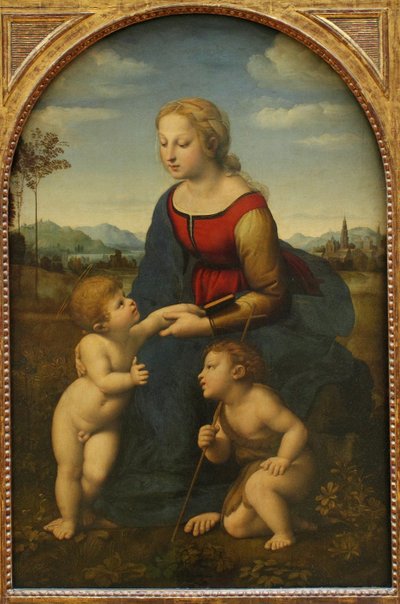 Madonna col Bambino e San Giovanni Battista La belle jardinière da Raffaello Sanzio Raphael