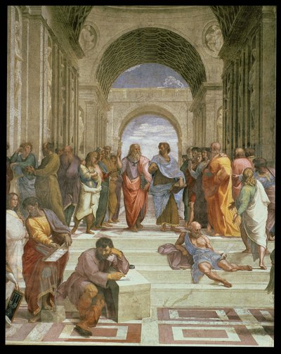 La Scuola di Atene, (dettaglio del centro) da Raffaello Sanzio Raphael