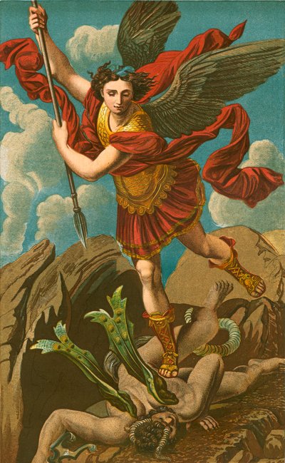 San Michele che sconfigge Satana da Raffaello Sanzio Raphael
