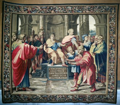 Arazzo che raffigura gli Atti degli Apostoli. La cecità di Elymas, tessuto alla Manifattura di Beauvais sotto la direzione di Philippe Behagle, 1695-98 da Raffaello Sanzio Raphael