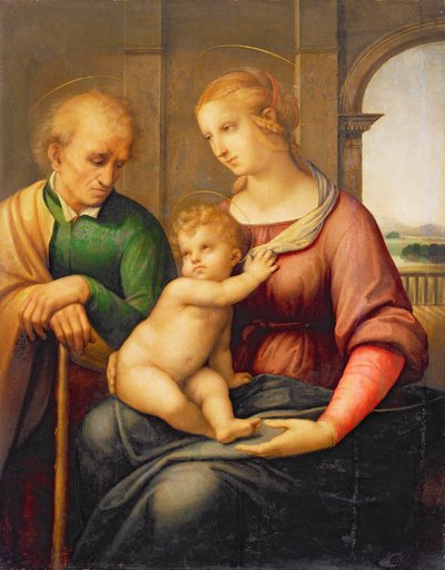 La Sacra Famiglia, o Madonna con Giuseppe senza Barba da Raffaello Sanzio Raphael
