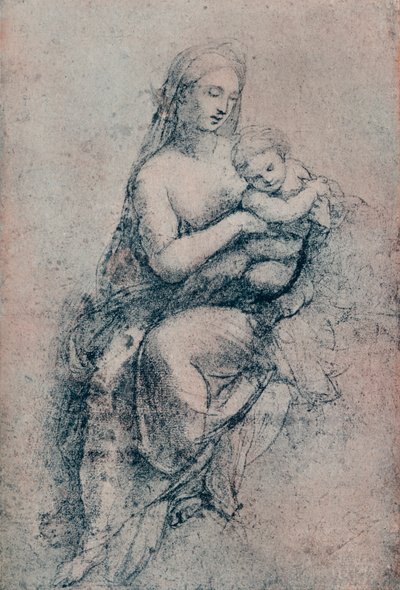 La Vergine e il Bambino, studio per la Madonna di Foligno, c1511 da Raffaello Sanzio Raphael
