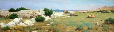 Scogliera a Castiglioncello da Raffaello Sernesi