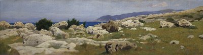 Vista di Punta del Romito da Castiglioncello da Raffaello Sernesi