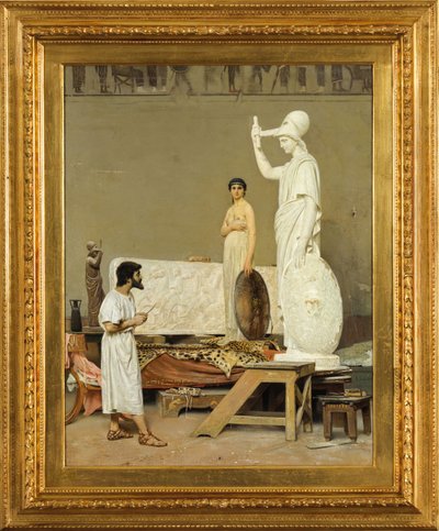 Fidia che lavora alla sua statua di Minerva, 1869 da Raffaello Sorbi