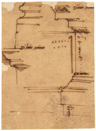 Schizzo della trabeazione principale dell