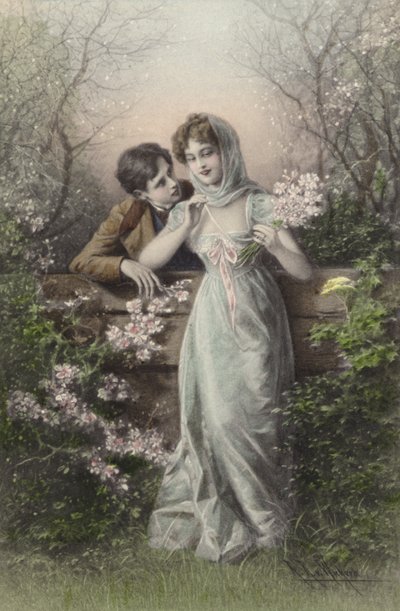 Coppia appoggiata a una staccionata da Raimund Ritter Von Brennerstein Wichera