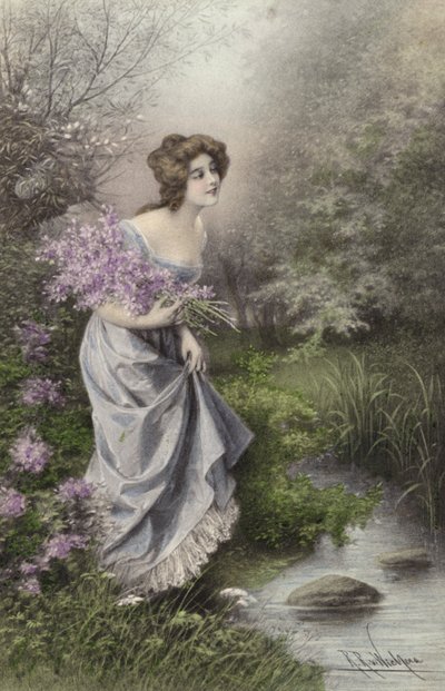 Ragazza in lilla da Raimund Ritter Von Brennerstein Wichera