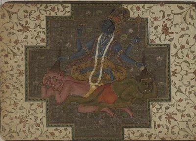 Vishnu uccide i demoni Madhu e Kaitabha, dalla sezione 