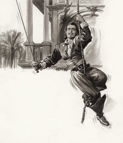 Douglas Fairbanks (gouache su carta) da Ralph Bruce