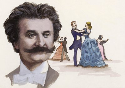 Johann Strauss il Giovane (gouache su carta) da Ralph Bruce