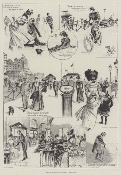 Schizzi delle Vacanze di Pasqua a Brighton da Ralph Cleaver