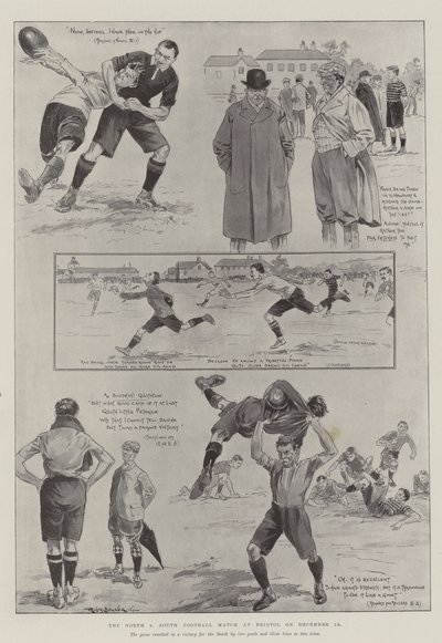 La partita di calcio Nord vs Sud a Bristol, il 15 dicembre da Ralph Cleaver