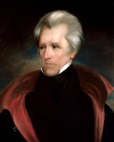 Testa di Andrew Jackson (ritagliata 4x5) da Ralph Eleaser Whiteside Earl