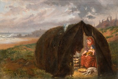 Zingari accampati sulla spiaggia, vicino a South Shields, 1876 da Ralph Hedley