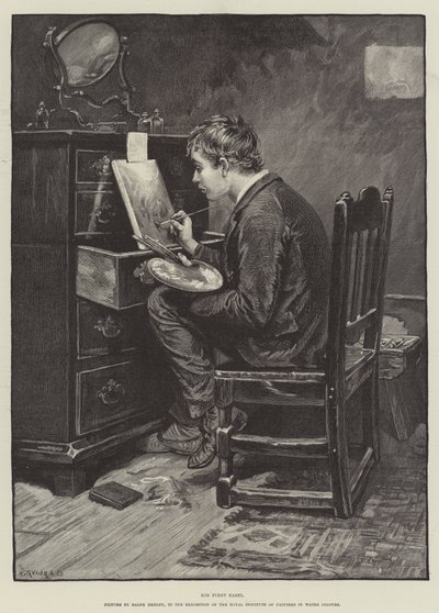 Il suo primo cavalletto da Ralph Hedley