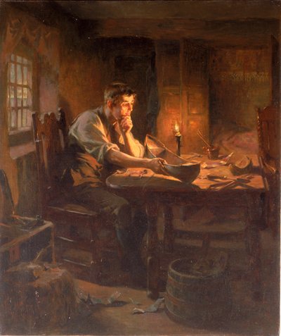 Invenzione della scialuppa di salvataggio, Willie Wouldhave, South Shields, 1789, 1896 da Ralph Hedley