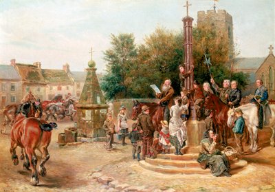 Proclamazione della Fiera di Stagshaw a Corbridge da Ralph Hedley