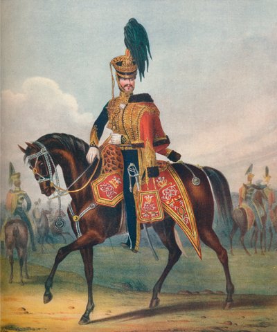 Ufficiale del 10° Reggimento Reale di Ussari del Principe di Galles, XIX secolo 1909 da Ralph Nevill