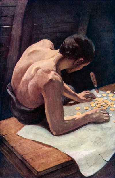 Illustrazione per Robinson Crusoe di Daniel Defoe da Ralph Noel Pocock
