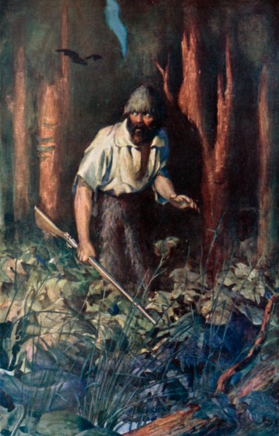 Illustrazione per Robinson Crusoe di Daniel Defoe da Ralph Noel Pocock