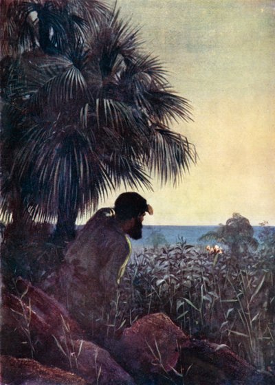 Illustrazione per Robinson Crusoe di Daniel Defoe da Ralph Noel Pocock