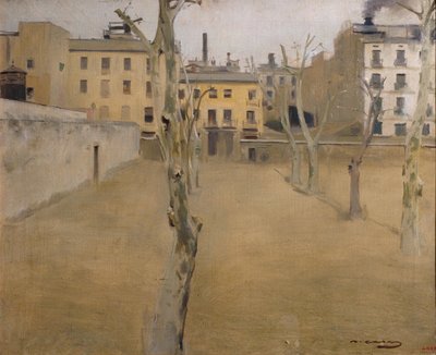 Cortile della vecchia prigione di Barcellona da Ramón Casas