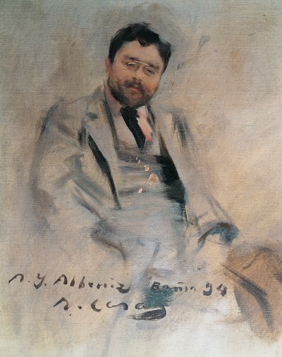 Ritratto del pianista e compositore spagnolo Isaac Albeniz (Camprodon) da Ramón Casas