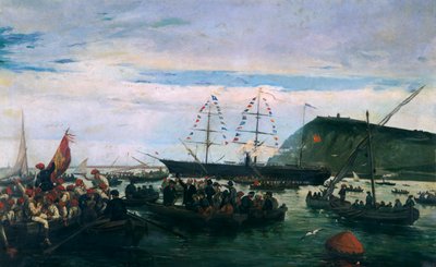 Volontari catalani che si imbarcano per la guerra a Cuba nel 1870 da Ramón Padró y Pedret