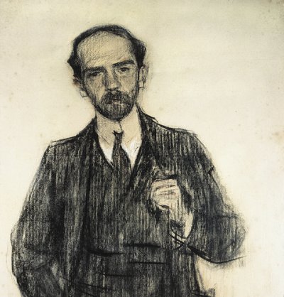 Ritratto di Pio Baroja. c.1904 - 1905 (disegno) da Ramón Casas