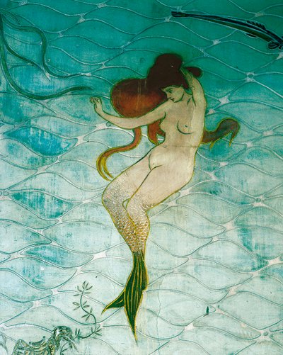 Stanza della Sirena della Locanda Spagnola a Barcellona, dettaglio da Ramon Casas i Carbo