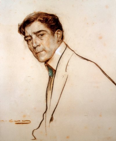 Ritratto di Alexandre de Riquer da Ramon Casas i Carbo