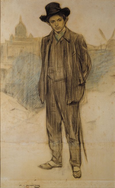 Ritratto di Pablo Picasso da Ramon Casas i Carbo