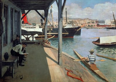 Il Porto di Barcellona da Ramon Casas i Carbo