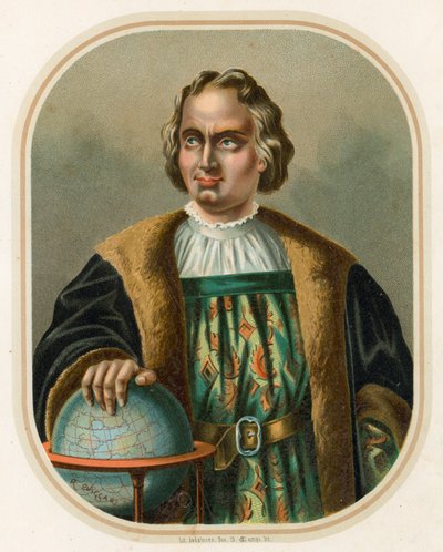 Cristoforo Colombo con globo da Ramon Puiggari
