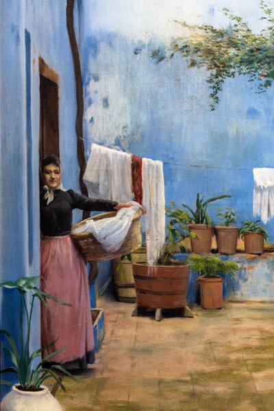 Il patio blu da Ramon and Rusinol Santiago (1861 1932) Casas