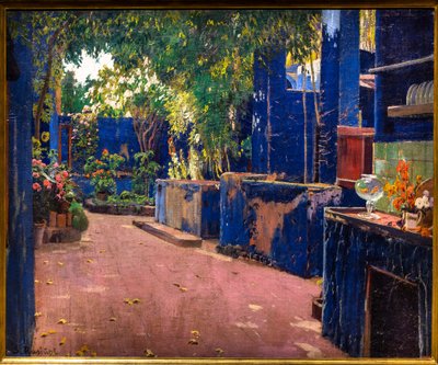 Il patio blu da Ramon and Rusinol Santiago (1861 1932) Casas