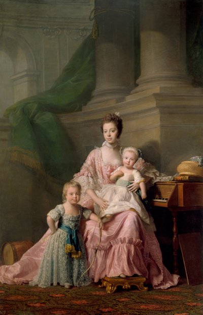 Regina Carlotta 1744-1818, con i suoi due figli maggiori, 1769 da Ramsay