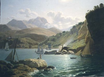 Veduta della costa di Vietri Sul Mare e del villaggio di Raito, nel Golfo di Salerno da Ramsay Richard Reinagle