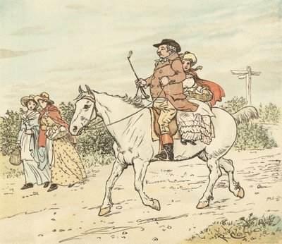 Un contadino andava a cavallo sulla sua giumenta grigia da Randolph Caldecott
