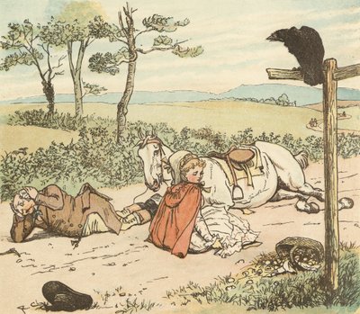 Un contadino andava al trotto sulla sua cavalla grigia da Randolph Caldecott