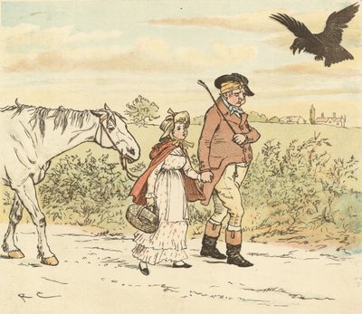 Un contadino andava a cavallo della sua giumenta grigia da Randolph Caldecott
