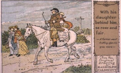 Un contadino andava a cavallo sulla sua giumenta grigia da Randolph Caldecott
