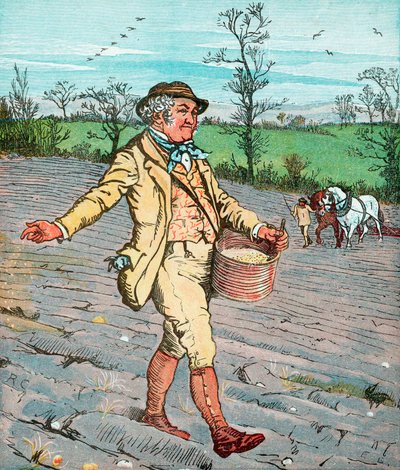 Contadino che semina a spaglio, 1881 da Randolph Caldecott