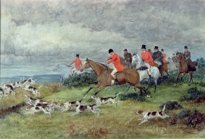 Caccia alla volpe nel Surrey, XIX secolo da Randolph Caldecott