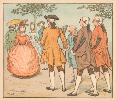 Il suo amore era cercato...Da venti pretendenti e più, c1885, 1934 da Randolph Caldecott